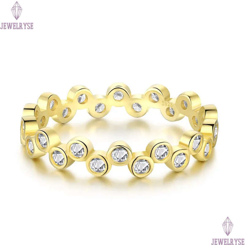 Real 925 Sterling Silver designer ring Bubble Shape Size 6-9 18k Gold 5A Cubic Zirconia rings For Woman Party Holiday Valentines Day Friend Gift Ring 