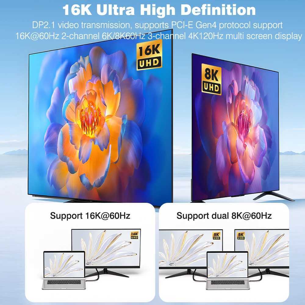 Thunderbolt5 80Gbps Cable USB5 USB 40-V2 Type-C Thunderbolt 015m 1m 240W Fast Charging Cable For SSD Enclosure USB-C Dock Hub C251203