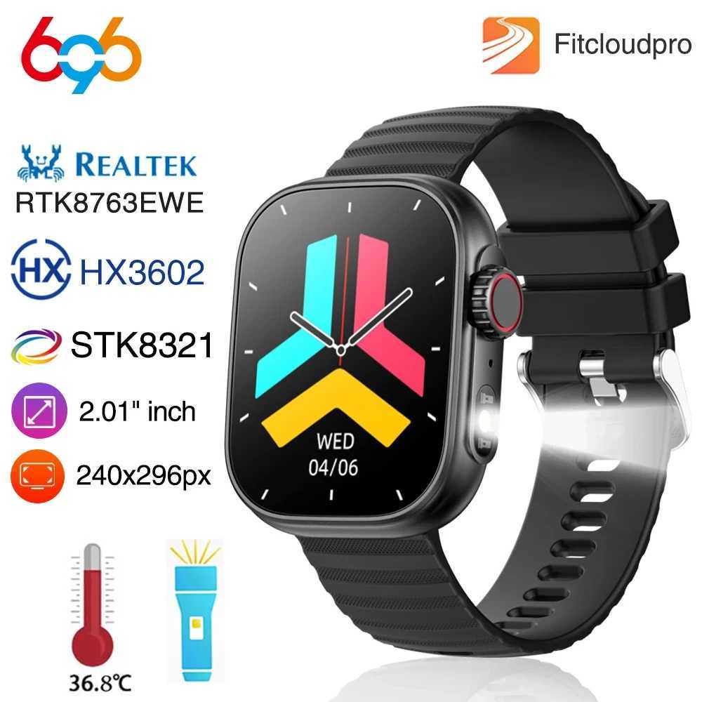 2025 Men e Tooth Call 201 Smart Watch Flashlight Sports Fitness Rate Bracelet Temperature Waterproof Wen Smartwatch C251203