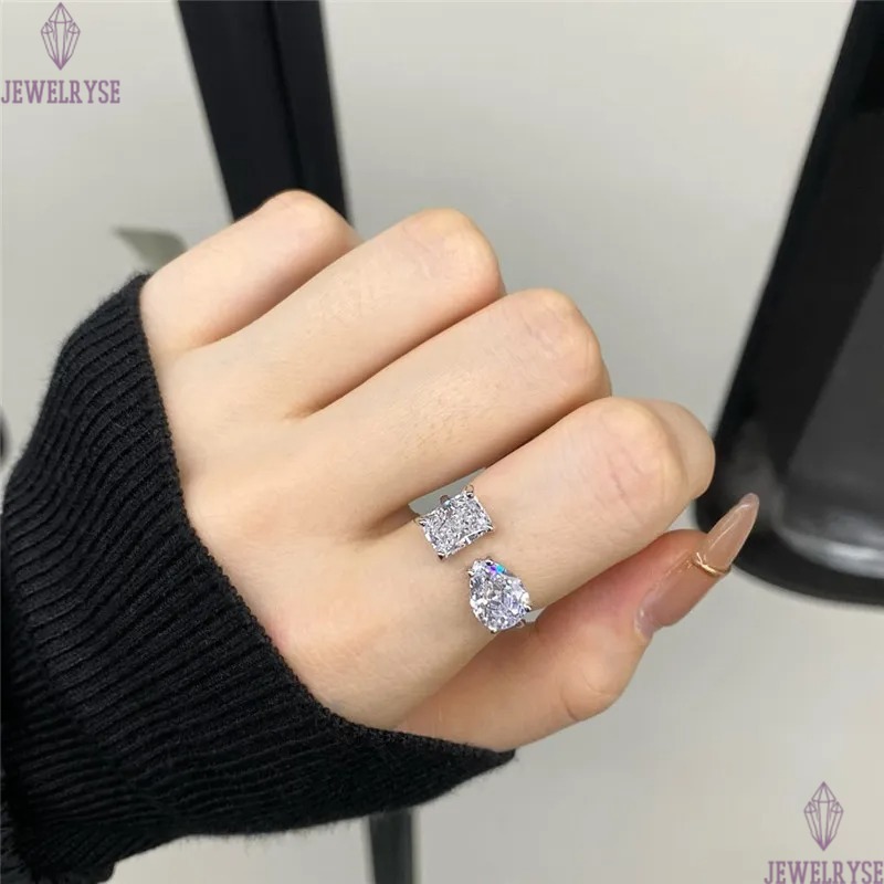 love wed heart designer ring for woman 925 sterling silver diamond pink zirconia sqaure luxury womens engagement wedding rings jewelry gift box openin