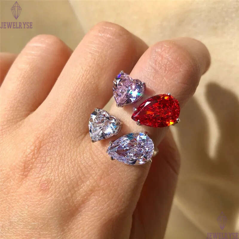 top hart dsignr rings for woman wd diamond pink zirconia sqaur womns luxury ngagmnt wdding 925 strling silvr ring jwlry gift box opning