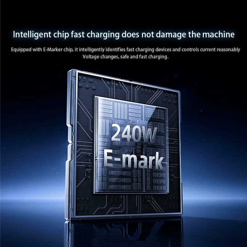 NNBILI 240W Type C to Type C Fast er Charge Digital Display Cable USB C Data Cable For Iphone 15 16 17 C251203