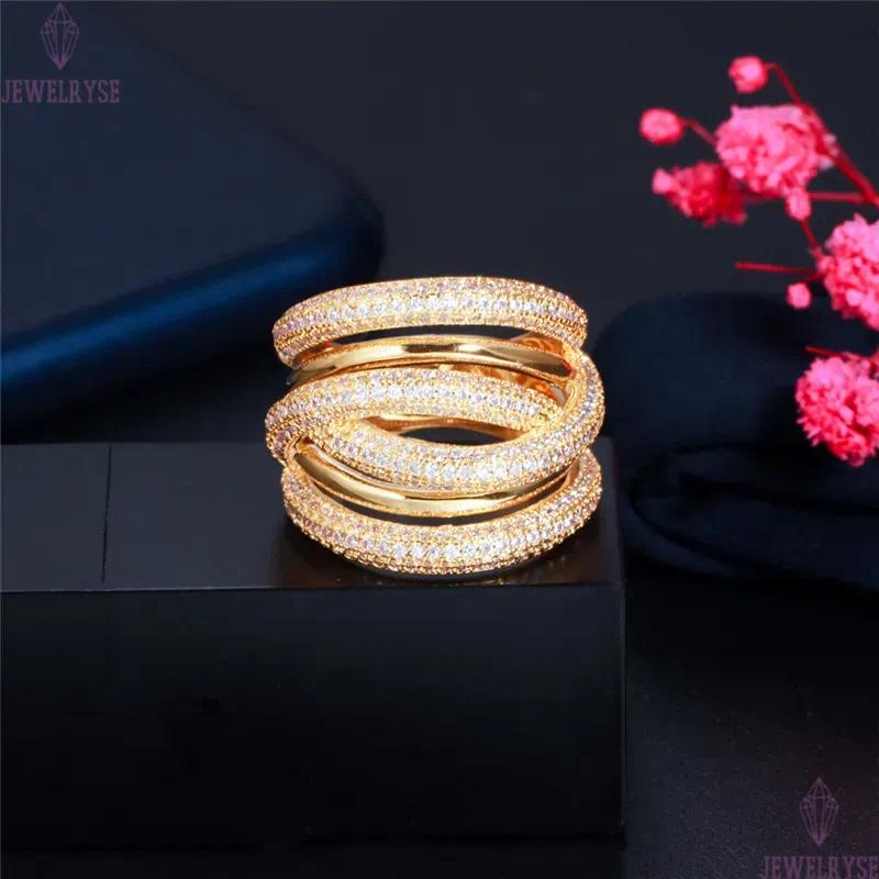 Luxury AAA Cubic Zirconia Copper Full Princess Cut Stackable Rings 6-9 Designer Jewelry Ring For Women South American Gold Silver White CZ Party Weddi