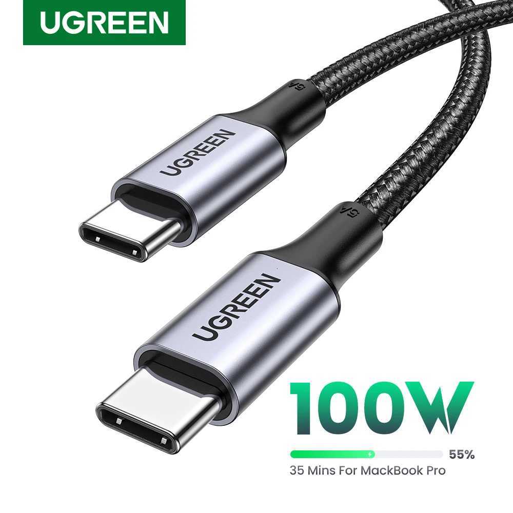 UGREEN 100W USB Type C To USB C Cable For Book iPhone17 16 iPad PD Fast Charging Charger Cord 5A E-Marker Chip C251203