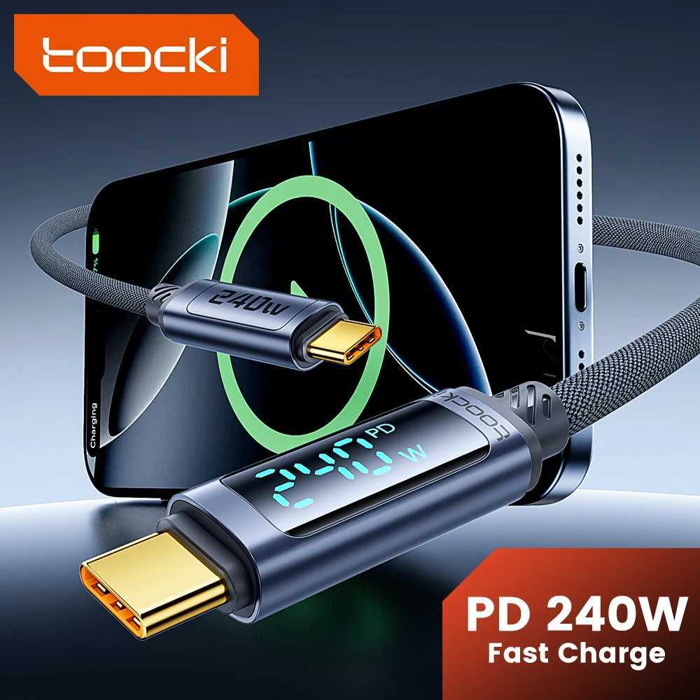 Toocki 240W USB C TO C Cable PD 31 Fast Charge Type C To Type C Display Cable For iPhone 15 16 12 13 S23 book C251203