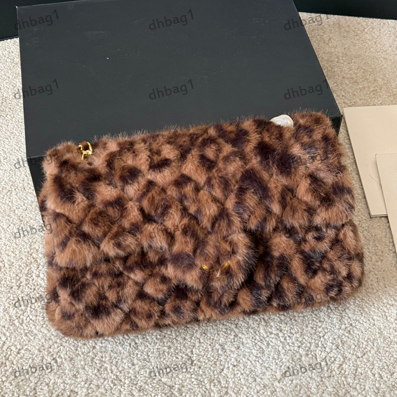 Mink Cf Chain Bag Designer Ladys Shoulder Bag Genuine Leather Double Flip Cover Gold Hardware Metal Lock Matelasse Chain Luxury Handbag Crossbody Shopping Bags 25cm