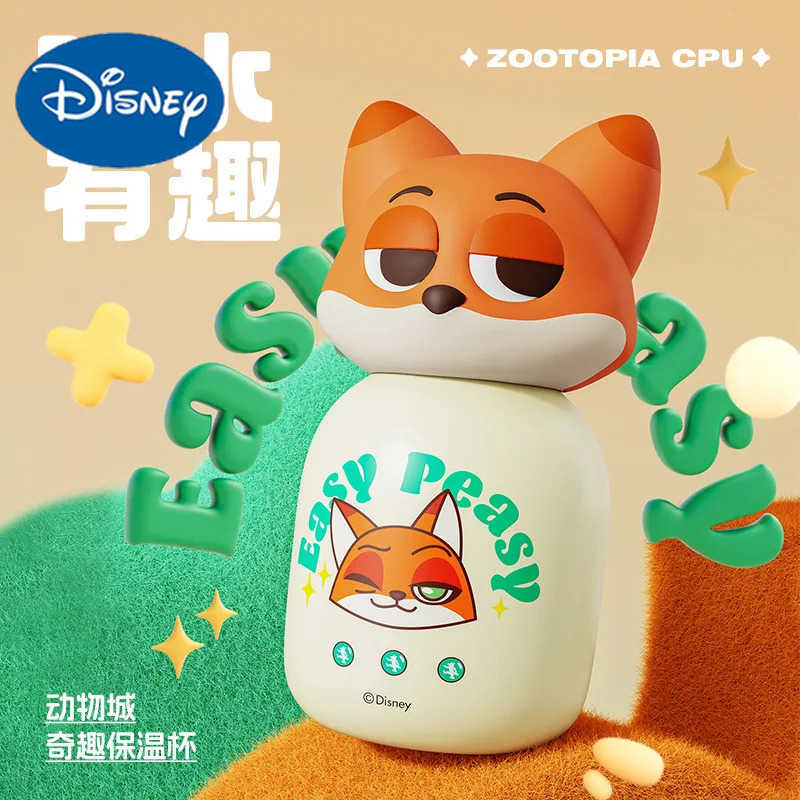 Disney Zootopia Kids Portable Mini Pocket Water Bottle Insulated Thermos Compact Nursery Baby Cup Cartoon Animal City Design H251203