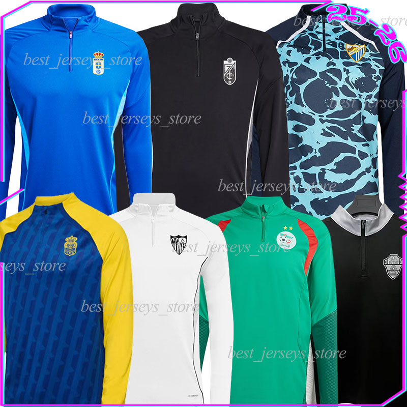 25/26 Real Oviedo sweatshirt Soccer Sets/Tracksuits Malaga Las Palmas Granada Elche 2026 Algeria Italy semi-turtleneck sweat shirts hoodie football shirts