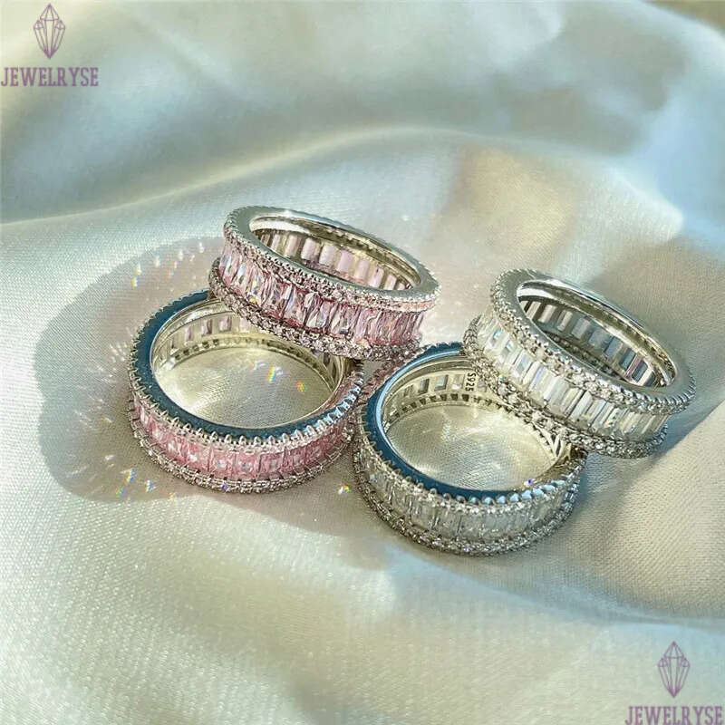 love diamond designer ring for woman wed 925 sterling silver pink heart oval zirconia prong setting eternity wedding engagement rings womens luxury je