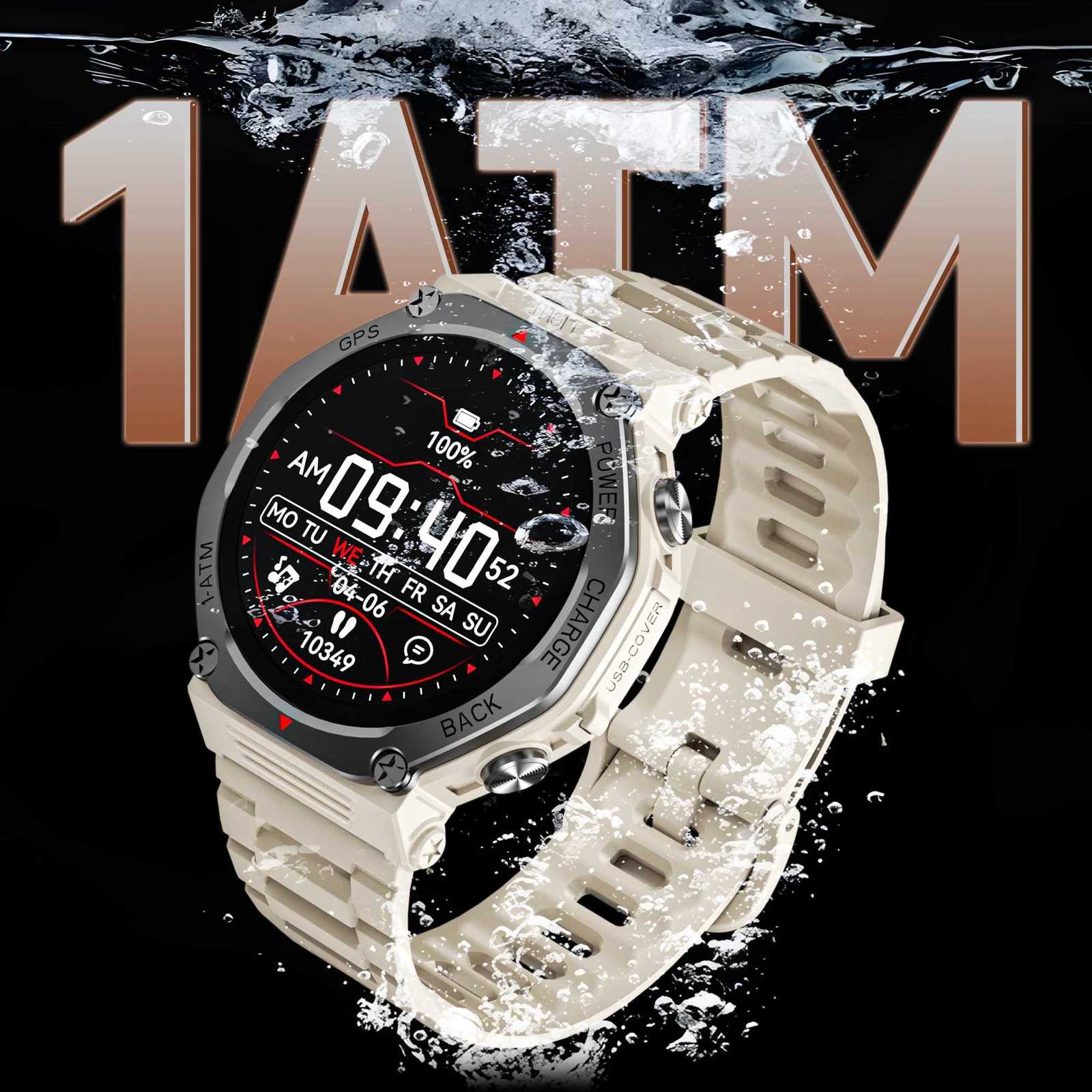 Smart Watch GPS Waterproof Flashlight Type-C Dual-way Charging 1200mAh Large Battery Capacity Men Wen Smartwatch For C251203