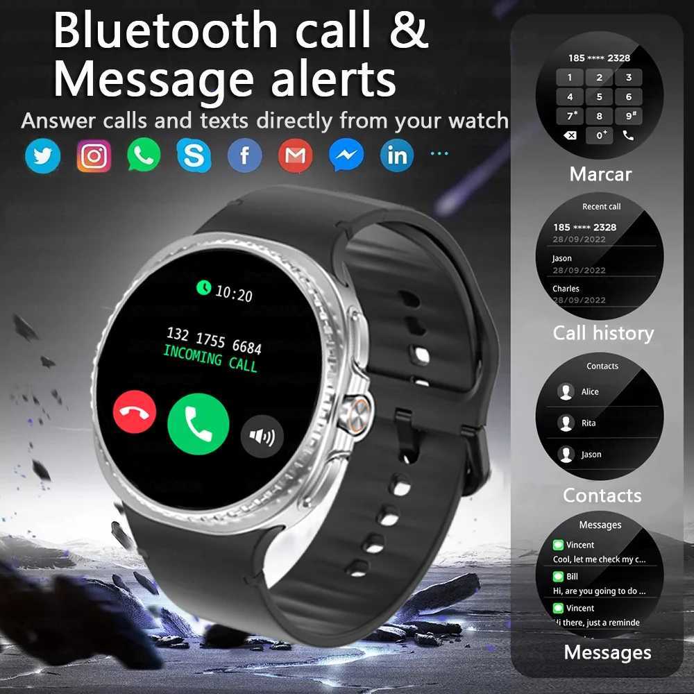 2025 New Watch 8 tra Smart Watch Men Call 3D Video Display Sports GPS NFC Cpass Blood oxygen Waterproof Smartwatch C251203