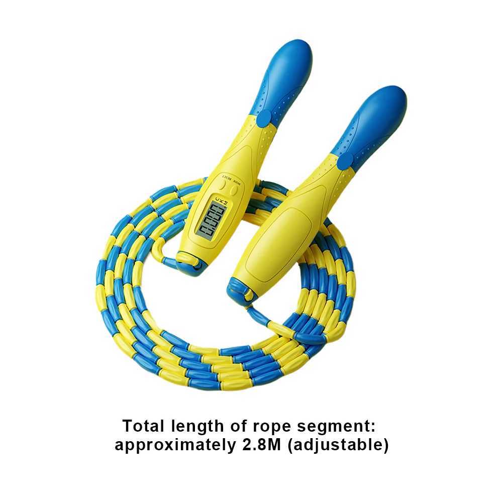 Beaded Jump Rope Skipping Rope Adjustable Length Plastic Segmented Jump Rope Soft Beaded Skipping Rope for Kids Adults M260319