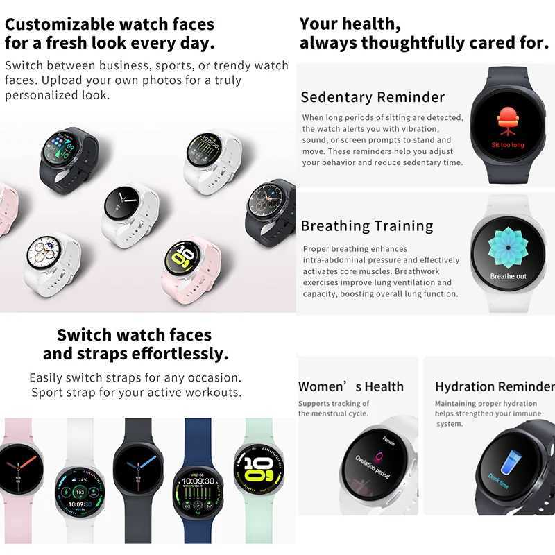 2025 New Watches 8 Mini GPS Track Smart Watch For Men Wen Health Sport AMOLED Rate Call Waterproof Smartwatch C251203
