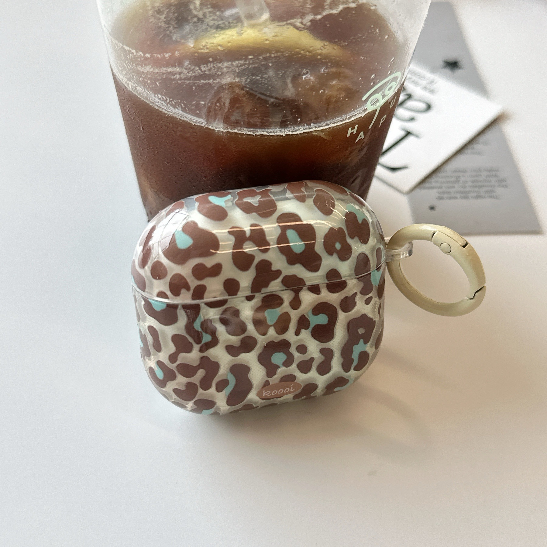 Transparent Leopard Print Compatible with AirPods Pro 3 Apple 1/2 Earphone Bluetooth 4th Generation Protective Case for Women