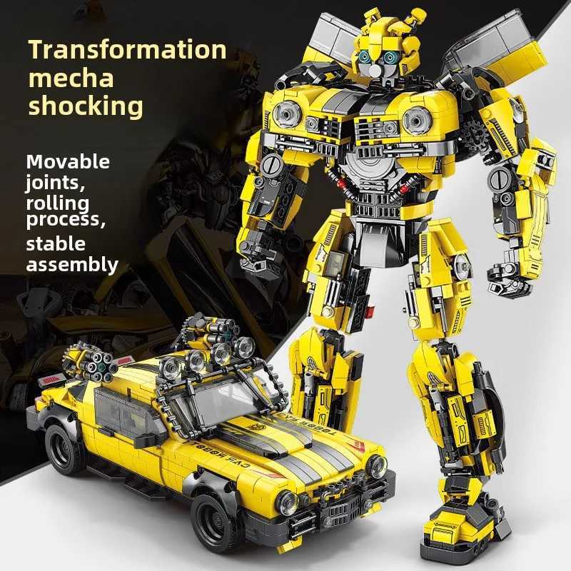 Autobots Decepticons Building Blocks Transformation Robot Children Educational Assembly Car Tank Brick Assemble Toy Gift C251203