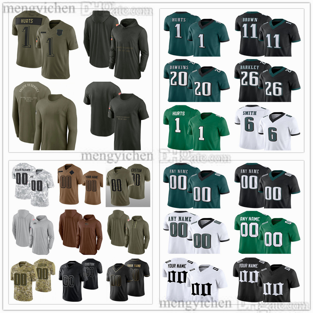 Men's S-4XL Football Jersey 26 Saquon Barkley 33 Cooper DeJean 11 A.J. Brown 1 Jalen Hurts 6 DeVonta Smith 98 Jalen Carter 27 Quinyon Mitchell 88 Goedert 68 Mailata 90 Davis