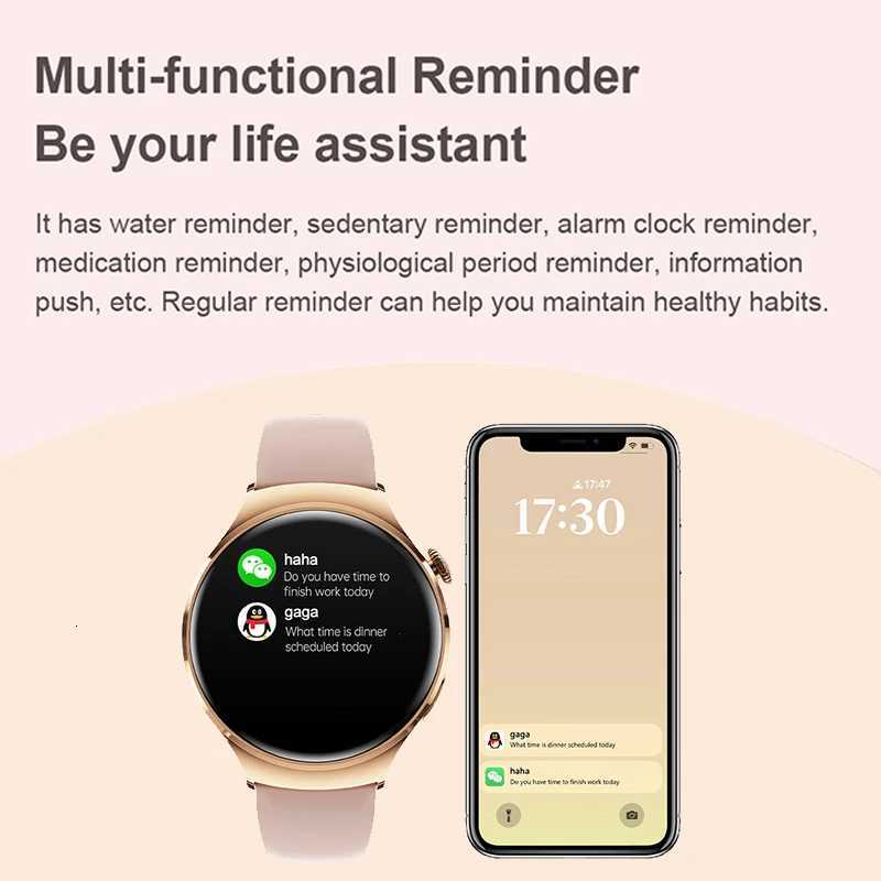 2025 New For Watch 4 Mini Fashion Wen Smart Watch 360360 AMOLED Sn IP68 Waterproof Rate Health Monitor Smartwatch C251203