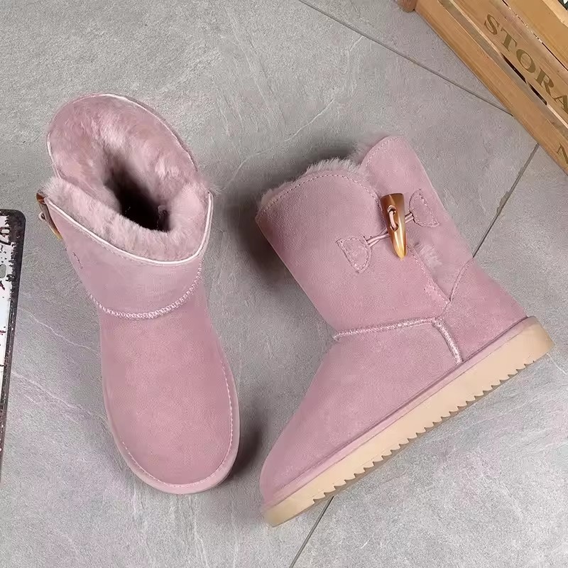 Designer shoes 2025 new fur integrated snow boots for womens mans winter warm and thick soled fashion boots