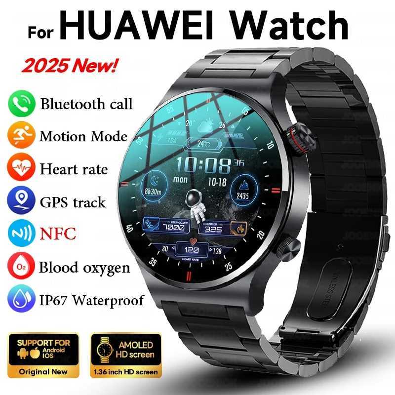 2025 New NFC Smart Watch Men AMOLED 390390 HD Sn GPS Sports Rate Call Business Man SmartWatch For Android C251203