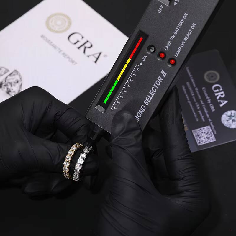 4mm 03ct Moissanite Womens Ring 925 Silver for Women Moissanite VVS1 D Color With Gra Certificate Pass Diamond Tester