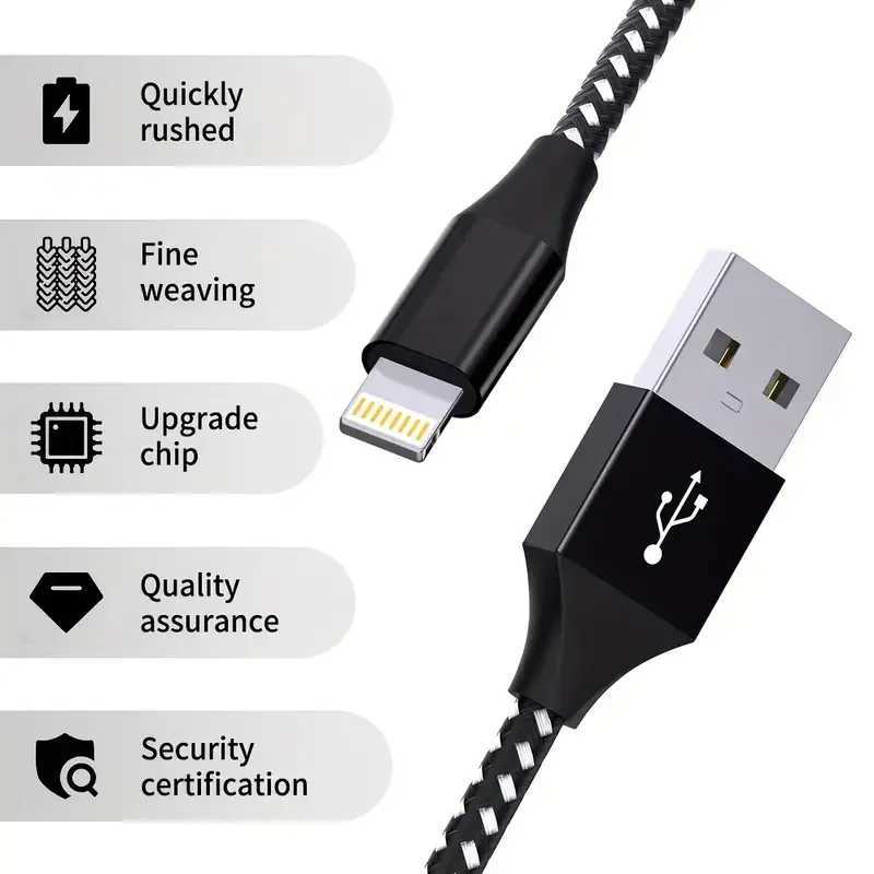 High qualit MFi Certified USB A To Lightning 1M 2M Cable For iPhone 14 13 12 11 X Fast Charging Cable Charger Data Wire Cord C251203