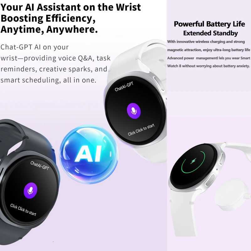 2025 New Watches 8 Mini GPS Track Smart Watch For Men Wen Health Sport AMOLED Rate Call Waterproof Smartwatch C251203