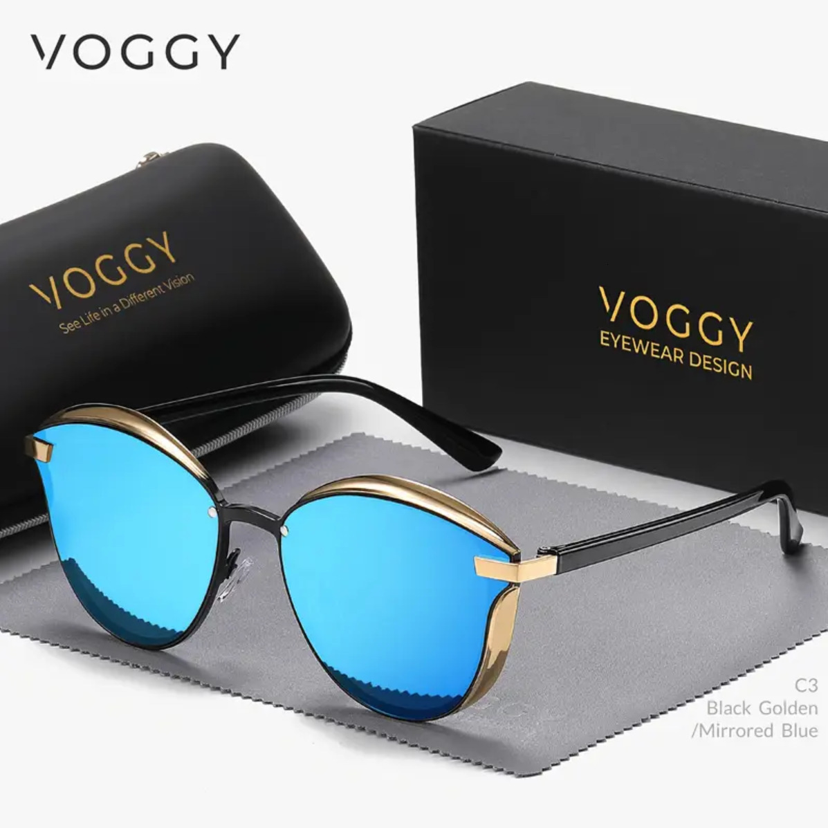 Fashion Female Polarized Sunglasses Women Cat Eye Glases Ladies Sun Glasses Mirror With box oculos de sol BW1935 Y200619