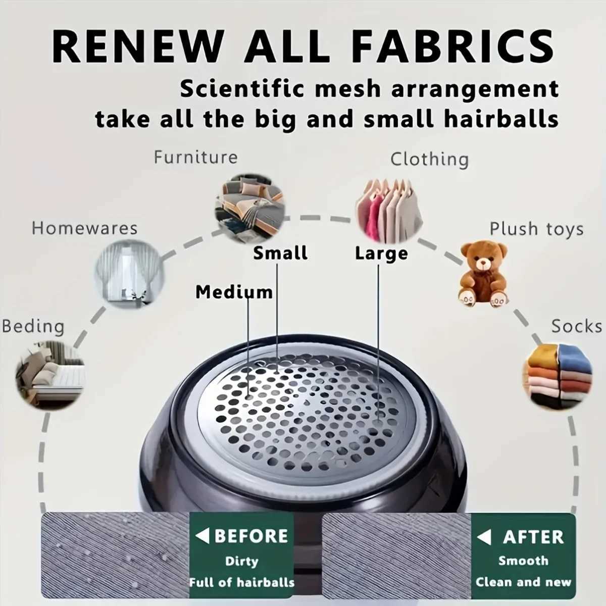 1PC USB Rechargeable Fabric Shaver Portable Lint Remover for Clothes Sweater Pill Trimmer Home Use M251203 - view 4