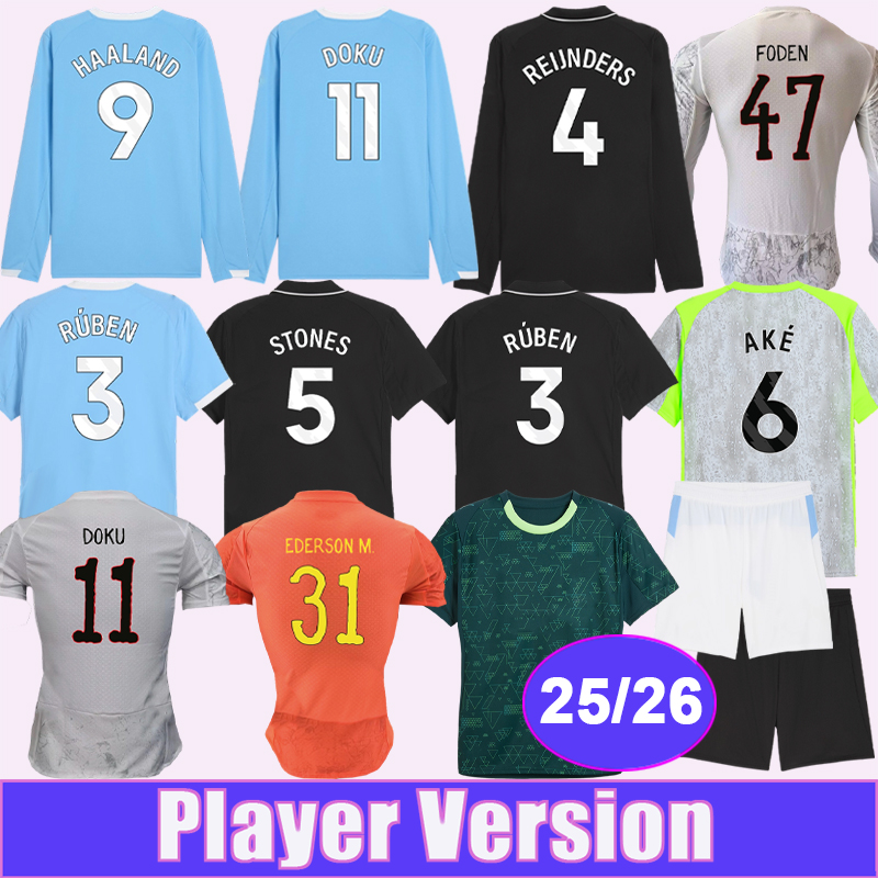 25 26 HAALAND Mens Player Soccer Jerseys GREALISH MARMOUSH STONES DE BRUYNE BERNARDO FODEN Home Away 3rd 4th Special Edition Football Shirts