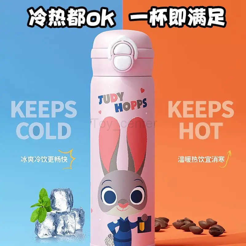 Disney Cartoon Series Judy Nick Stitch Lotso New Cute Creative Pattern Fashionable Large Capacity Stainless Steel Thermos Mug H251203