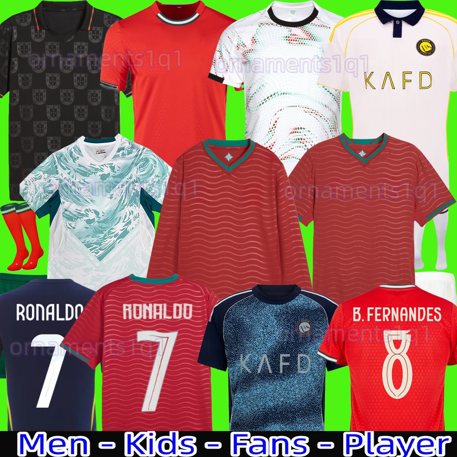 2025 2026 JOAO FELIX RONALDO Portugal soccer jerseyS 25 26 Portuguese football shirt BERNARDO BRUNO FERNANDES camisa de futebol men women kits kids equipment