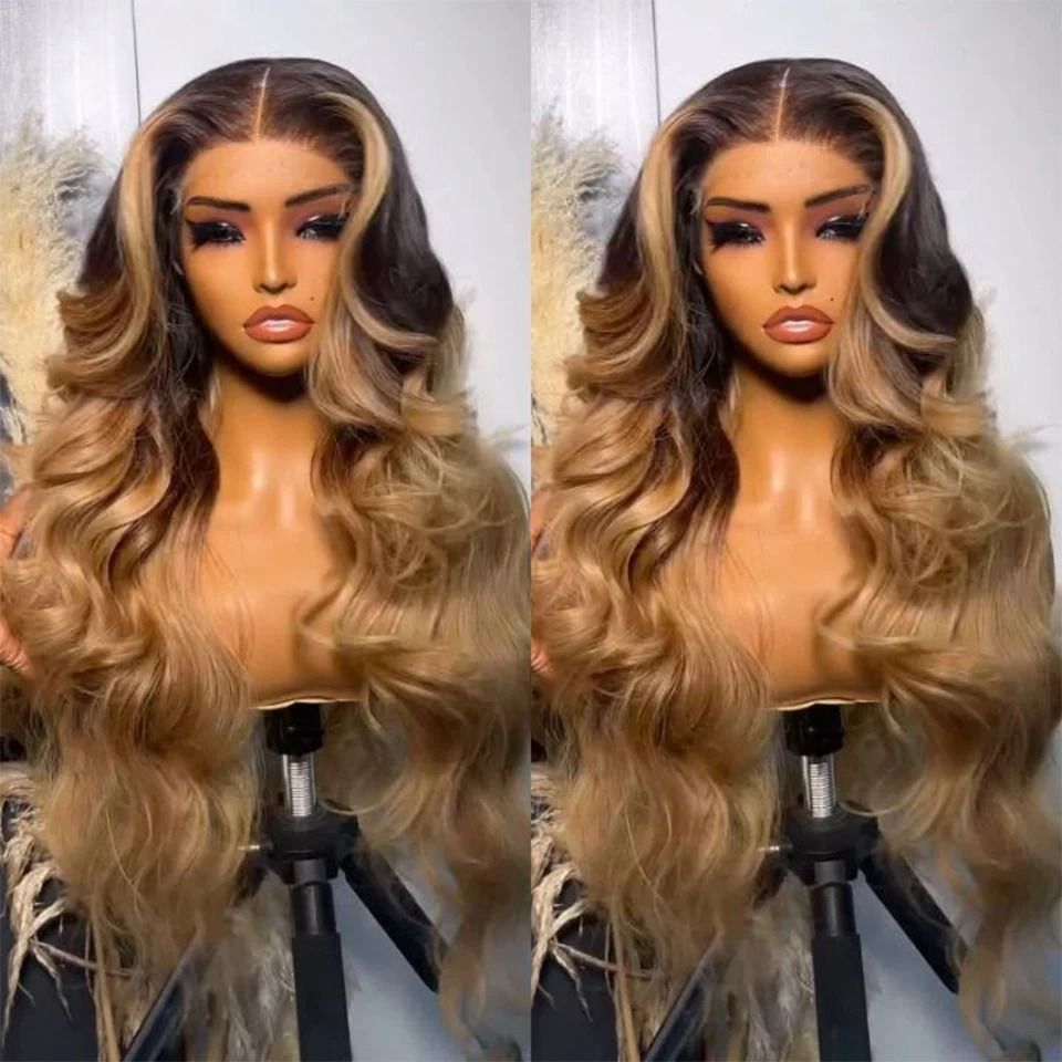 Chocolate Brown Body Wave Lace Front Wig 200% Density Brown Wig Human Hair 13x4 Hd Lace Frontal Wigs Pre Plucked with Baby Hair Ready To Wear Syntheti