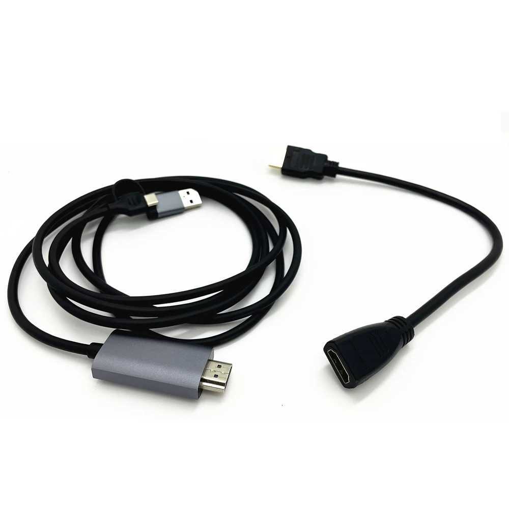 2in1 USB Type-C to Micro / Mini -cpatible Video Capture Card Cable for Fuji Camera PC 4K C251203