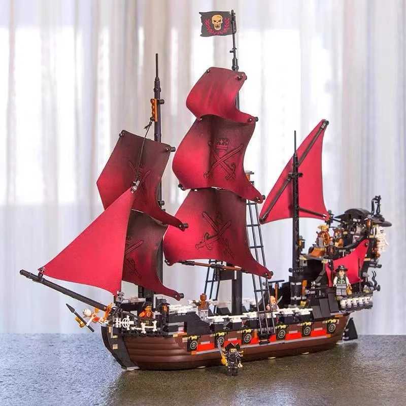 16009 1097pcs Pirate Ship Building Blocks Annes Boat Toy Bricks Model Cpatible Kids Birthday Christmas Gifts C251203