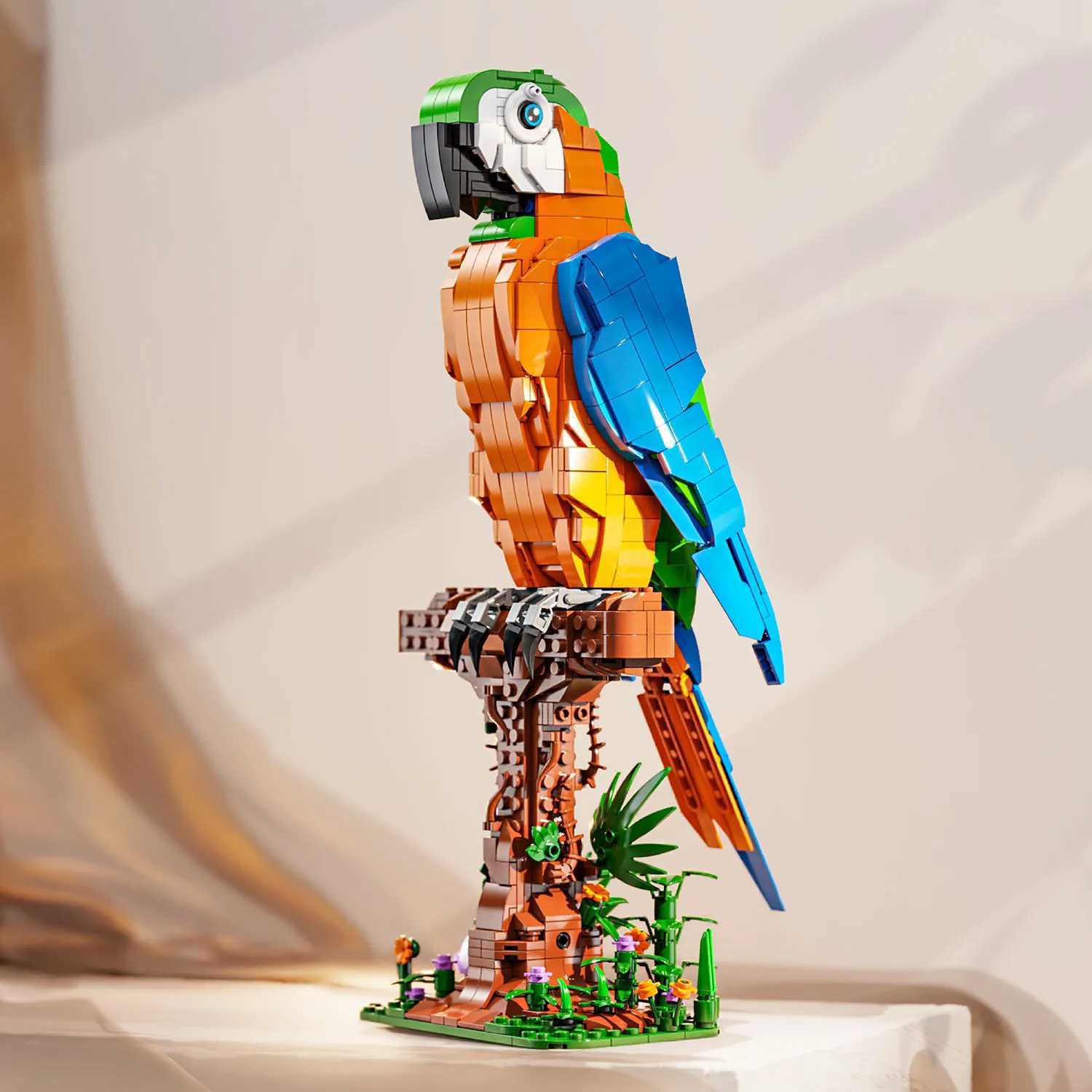 1138PCS Parrot Building Blocks Toys Model Parrot Assemble Puzzle Bricks Toy Sets For Kid Desktop Ornament Gifts C251203