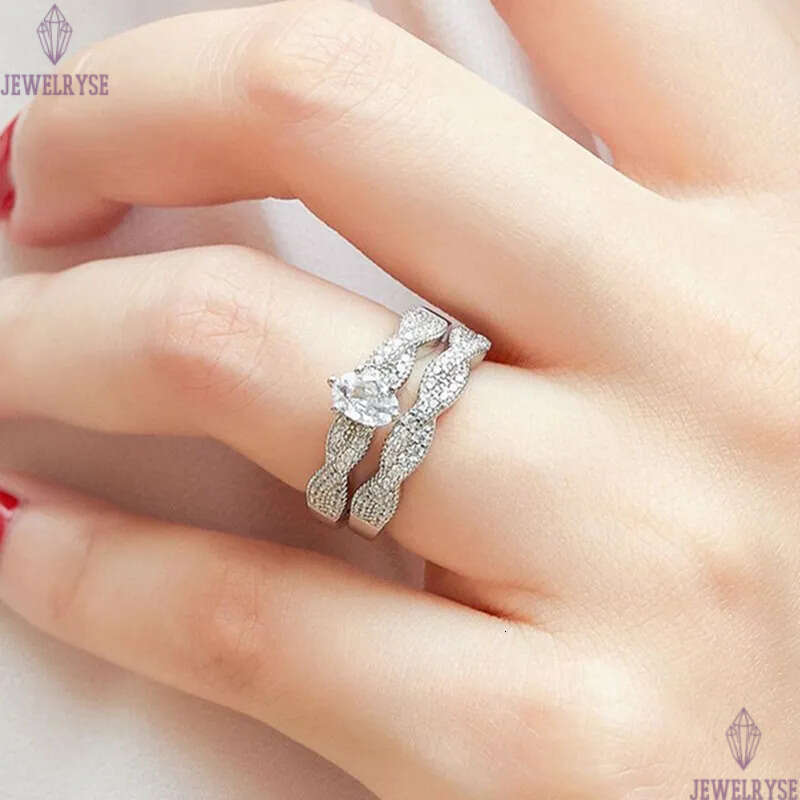 luxury stacking oval diamond designer ring for wedding 925 sterling silver white 5A zirconia engagement wed rings jewelry woman friend party gift box 