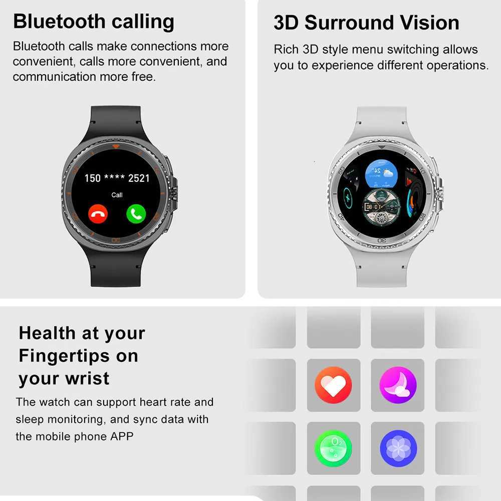 2025 New DT Watch 8 tra Smart Watch Men 1GB Memory Video GPS NFC 47mm AMOLED Fitness Sports Tracker Health Smartwatches Wen C251203