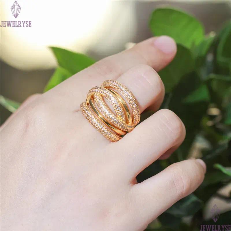 Luxury AAA Cubic Zirconia Copper Full Princess Cut Stackable Rings 6-9 Designer Jewelry Ring For Women South American Gold Silver White CZ Party Weddi
