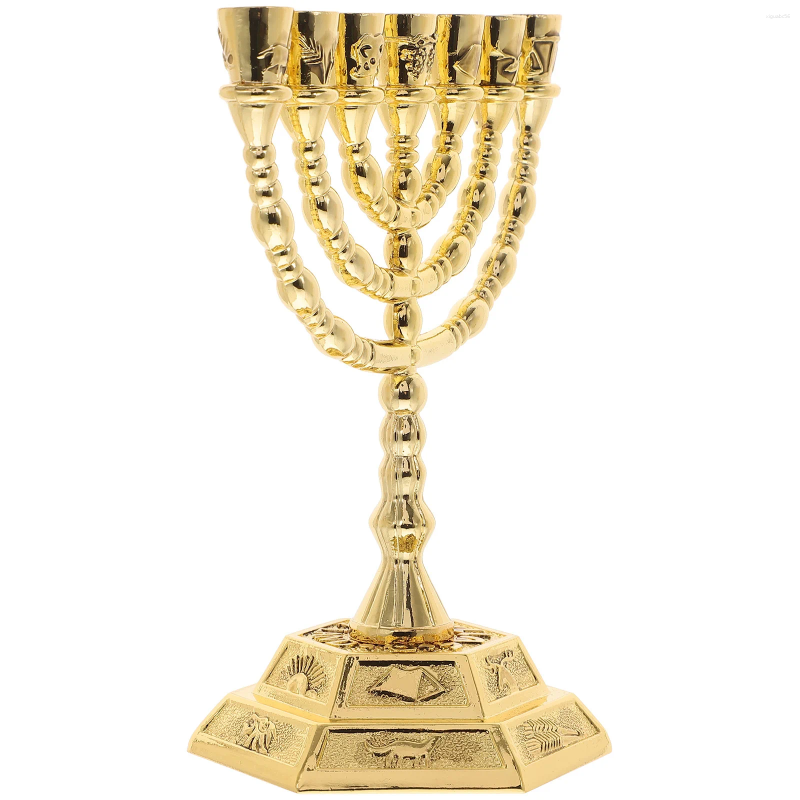 Candle Holders -Branch Menorah Religious Holder Vintage Candelabrum For Home Dining Table Desktop Decoration Gift H260310