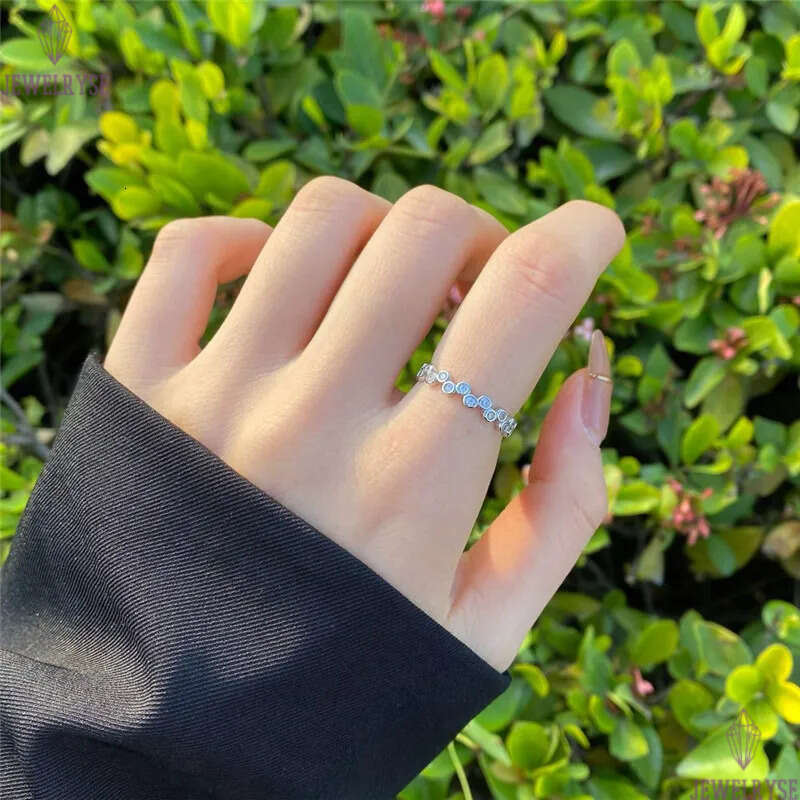 Real 925 Sterling Silver designer ring Bubble Shape Size 6-9 18k Gold 5A Cubic Zirconia rings For Woman Party Holiday Valentines Day Friend Gift Ring 