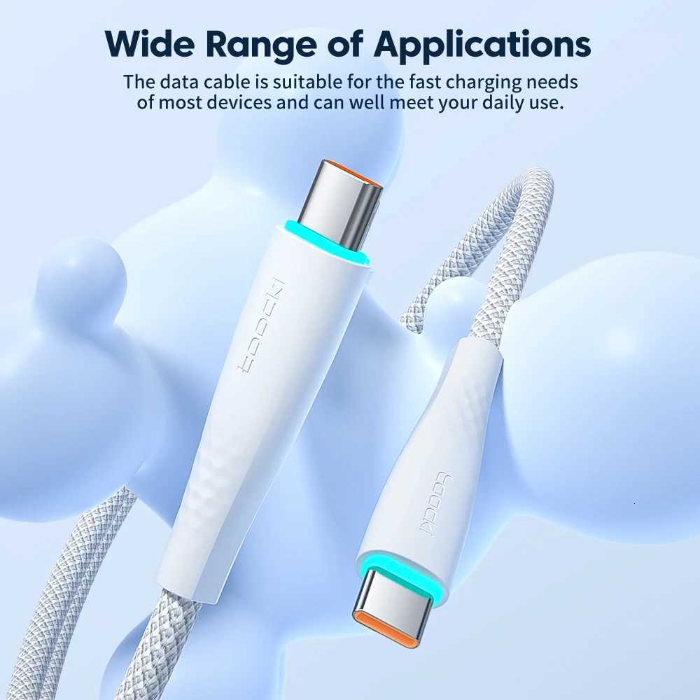 Toocki USB Type C Cable PD 100W Fast Charging Charger For book LED 5A Quick Charge Type-C Data Cable C251203