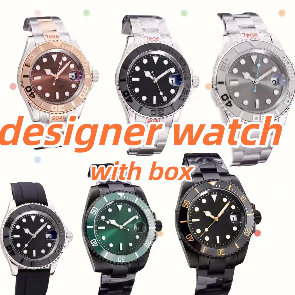 designer watch men watch man stainless steel rubber band 41mm mechanical movement with box sapphire