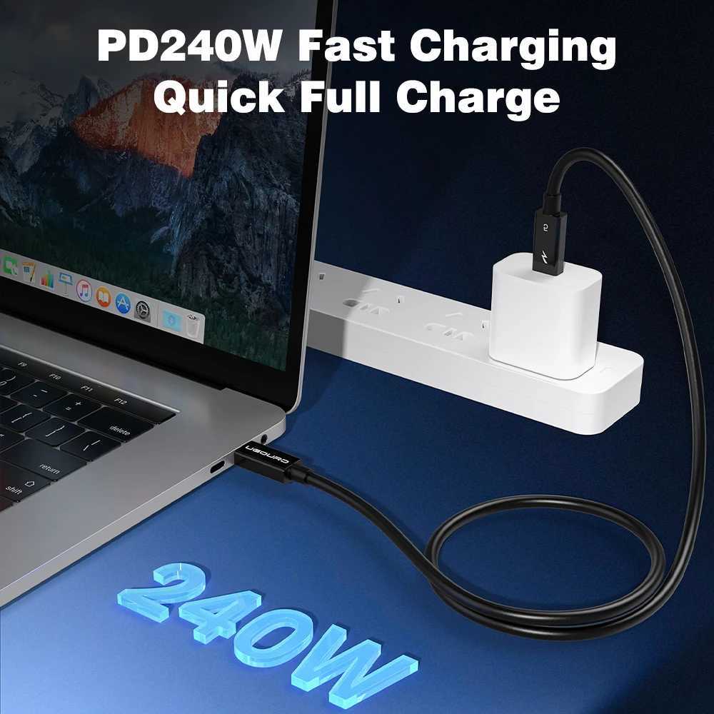Thunderbolt 5 Cable Soft TPE 80Gbps Type-C USB4 V2 Coaxial Cable USB-C to C 240W 16K 8K for eGPU MINI SSD iPhone 16 Book C251203
