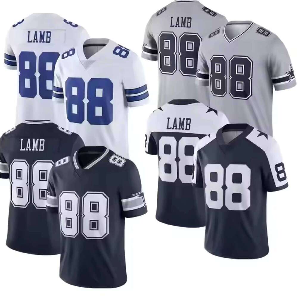 25 2025 DAL Men's 88 CeeDee Lamb Wholesale Top Quality US America Stitched Game VP Limited Player Navy Football Jersey Shirts