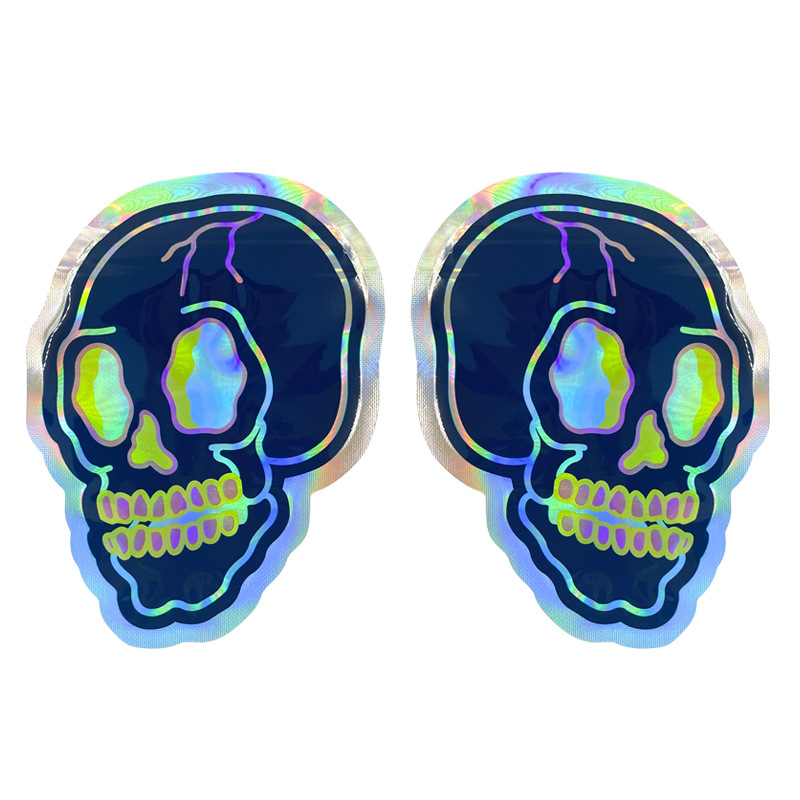 100pcs 2.5g Pouch Irregular Edible Resealable Ziplock Mylar Bags Smell Proof Storage Gift bag Empty Plastic Package Pouch 8 Styles