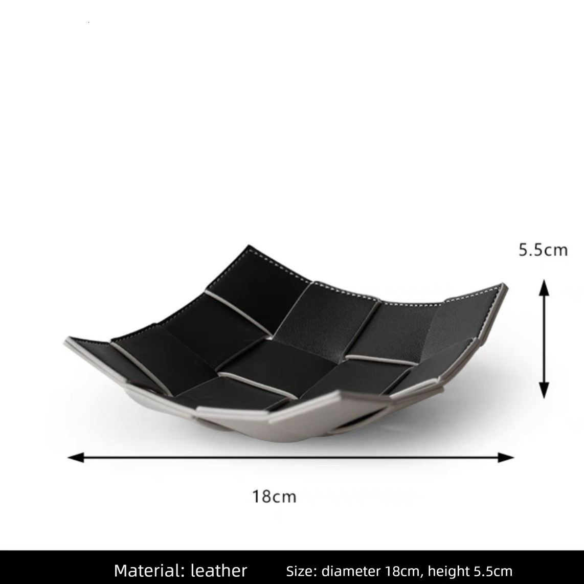 New Leather Storage Tray Home Organizer Tray Jewelry Storage Tray Leather Living Room Desktop Woven Storage Tray