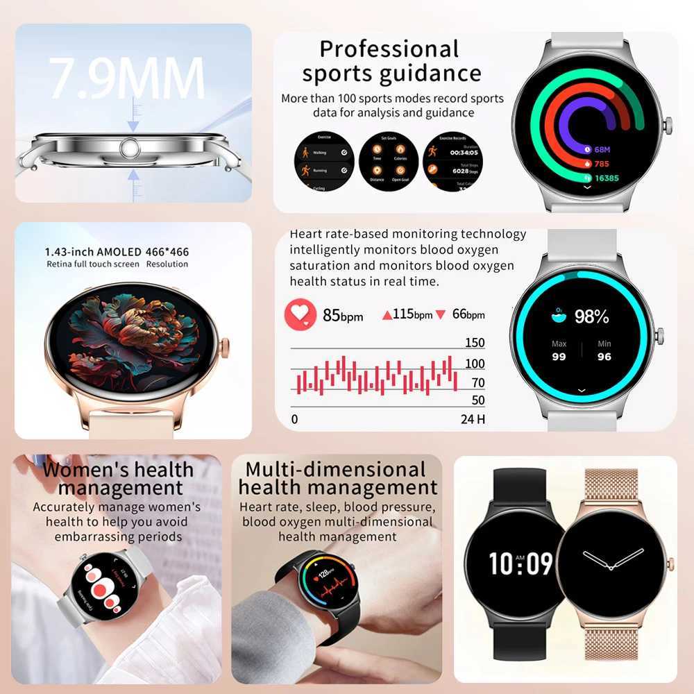 For New tra Thin Smart Watch Wen Sn Always Display Time Sports Bracelet Call Fashion Smartwatch C251203