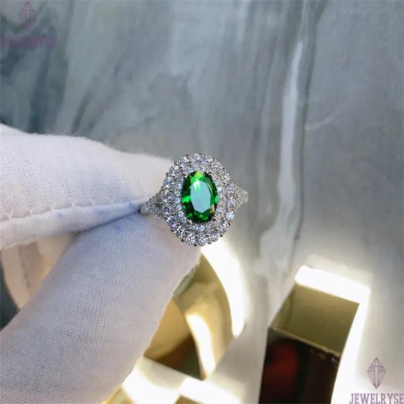 female shining 6x8mm oval designer ring s925 sterling silver for woman wedding blue red 5A cubic zirconia engagement diamond rings womens jewelry size