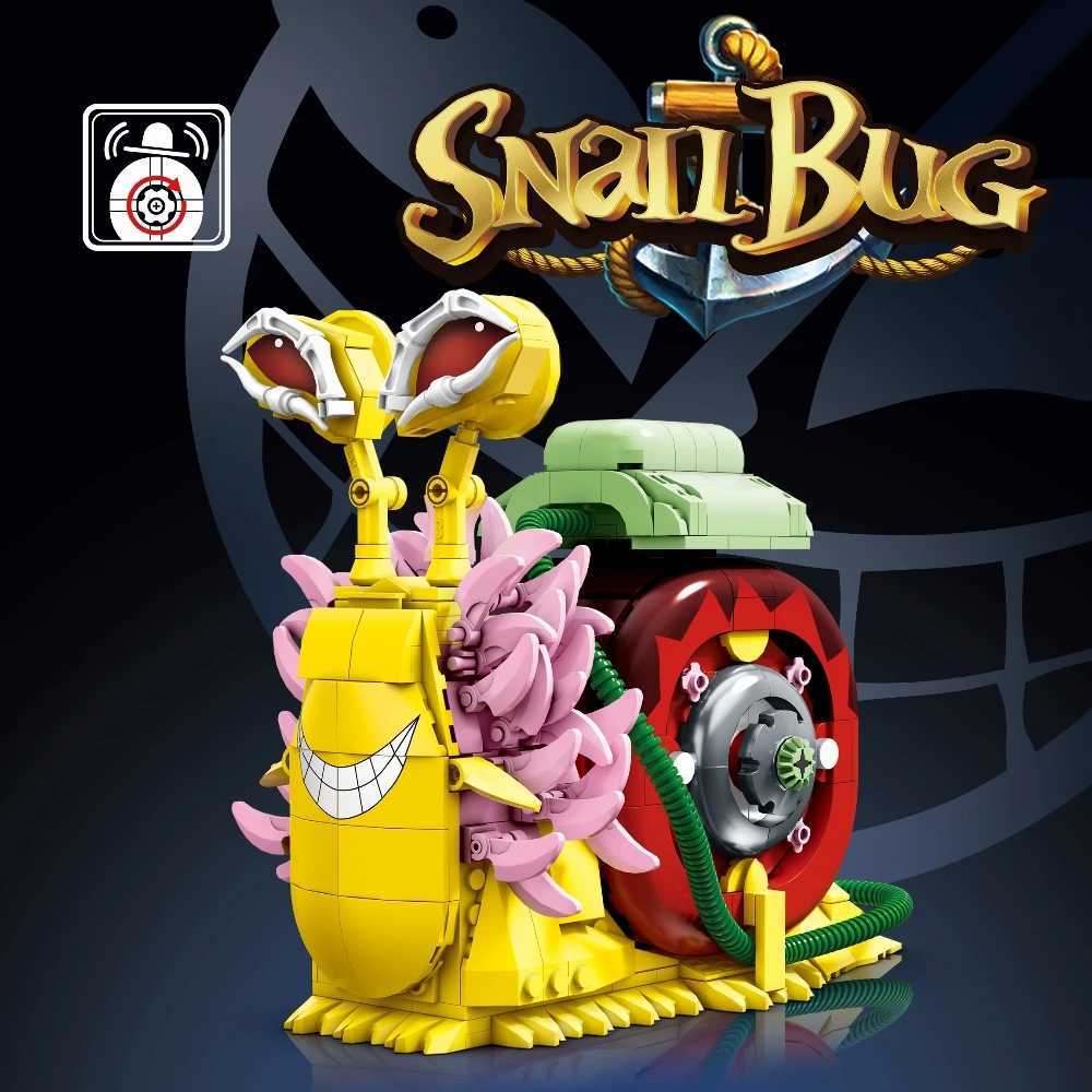 2025 Creative Snail Bug Model Building Blocks Bricks Toys MOC Assembly For Kids Adt Birthday Halloween Christmas Gifts C251203