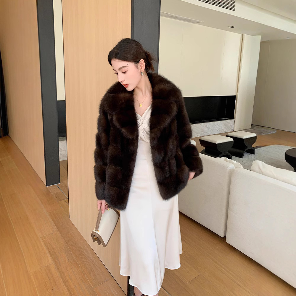 Thick Warm Outerwear Natural Real Fox Fur Coat Women Winter Warm Fur Jacket Plus Size Outwear Female Vest Coats Beig 241121